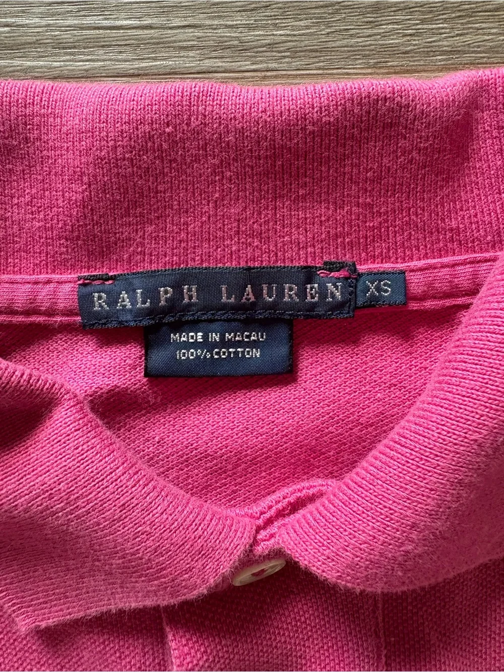 Ralph Lauren Mens XS Pink Pique Polo Shirt Short Sleeve